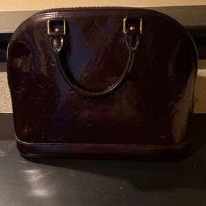 Louis Vuitton Glossy Dark Brown Satchel
